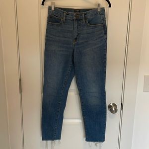 Jcrew 10” high rise skinny denim jeans